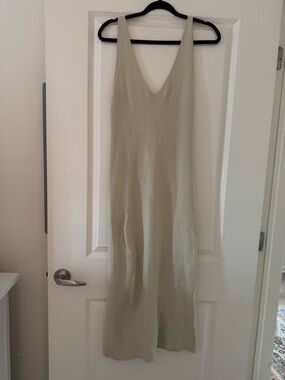 Free People Light Sage Green Midi Slip Dress